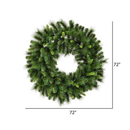 Vickerman 72" Bangor Mixed Pine Artificial Christmas Wreath Unlit