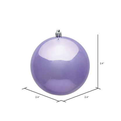 Vickerman 2.4" Lavender Shiny Ball Ornament 24 per Bag