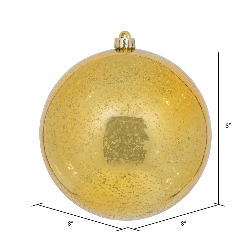 Vickerman 8" Honey Gold Mercury Ball Ornament