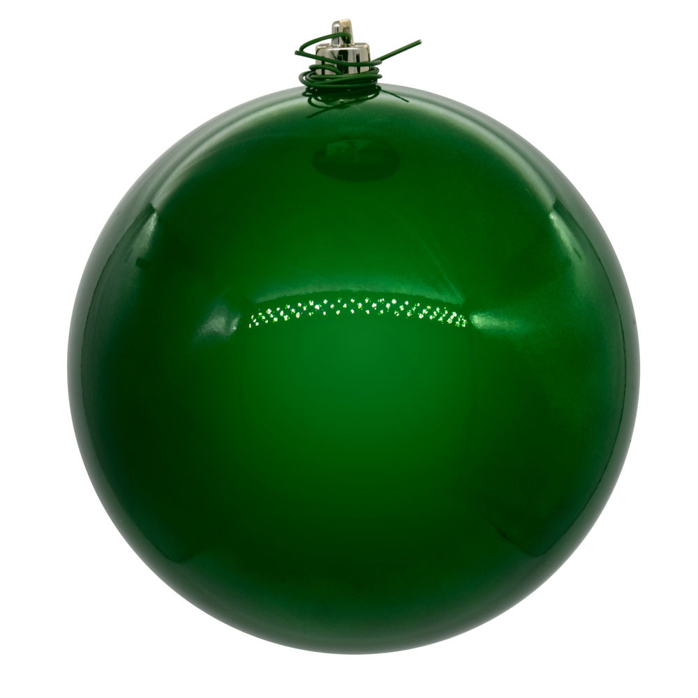 Vickerman 10" Green Pearl UV Drilled Ball Ornament 1 per bag.