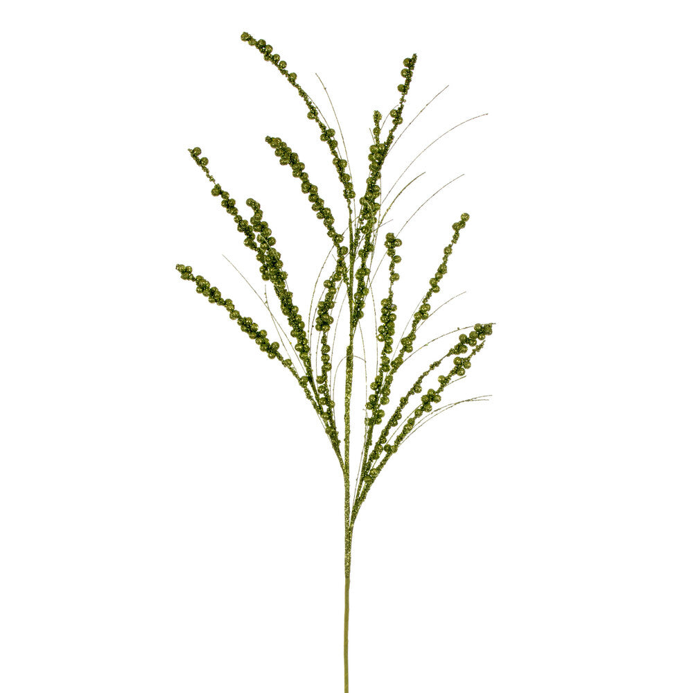 Vickerman 36" Lime Berry Twig Glitter Spray 6 per bag.