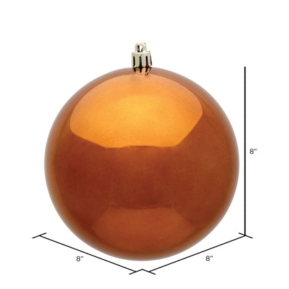 Vickerman 8" Copper Shiny Ball Ornament