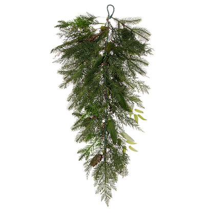 Vickerman 30" Cedar Pine Cone Twig Artificial Christmas Teardrop Unlit