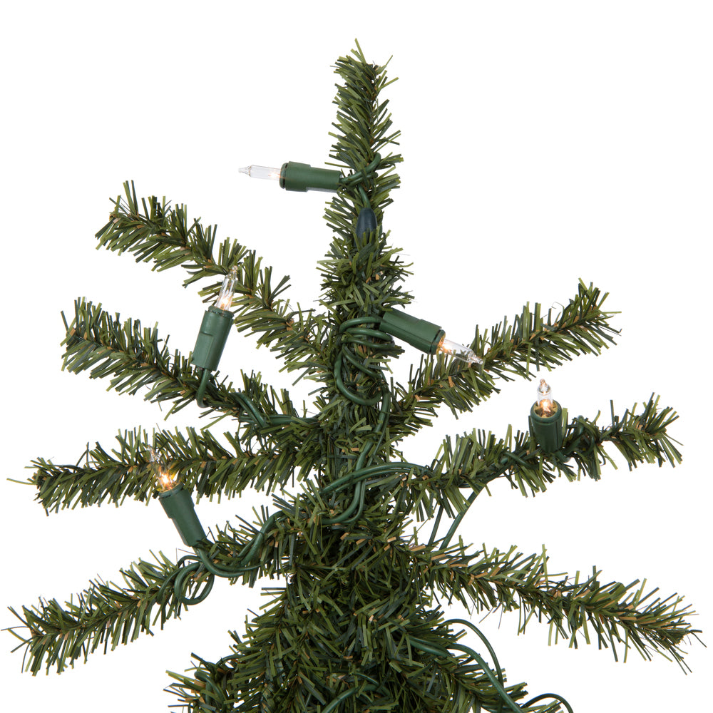 Vickerman 5' x 28" Natural Alpine Artificial Christmas Tree Warm White LED Lights.