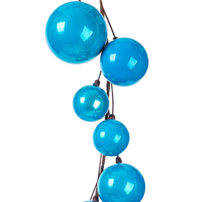 Vickerman 10' Turquoise Pearl Branch Ball Wire Garland.