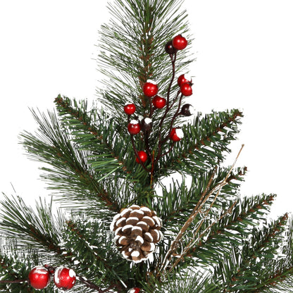 Vickerman 30" Snow Tipped Pine and Berry Artificial Christmas Spray Unlit