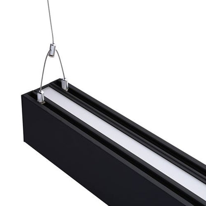 Euri Lighting EUD8-100W103sw-B Commercial LED 100-Watt 8 ft. Architectural Linear Up and Down Light Dual 3 Color Selectable Dimmable Linkable - Black