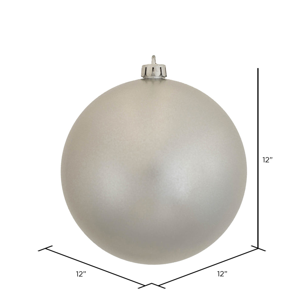 Vickerman 12" Silver Candy Ball Ornament