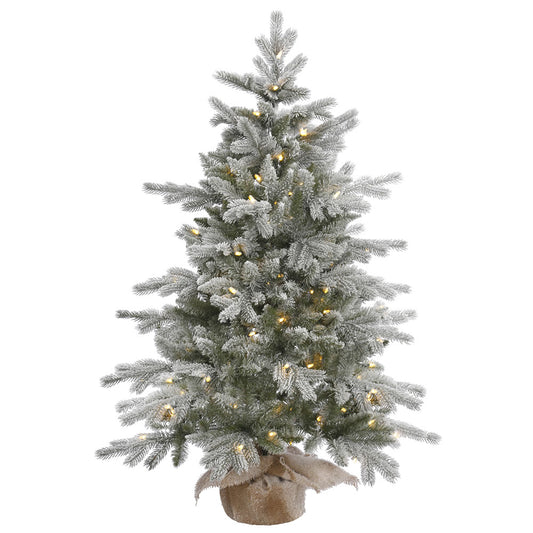 Vickerman 48" Frosted Sable Pine Artificial Christmas Tree Clear Dura-Lit® Lights