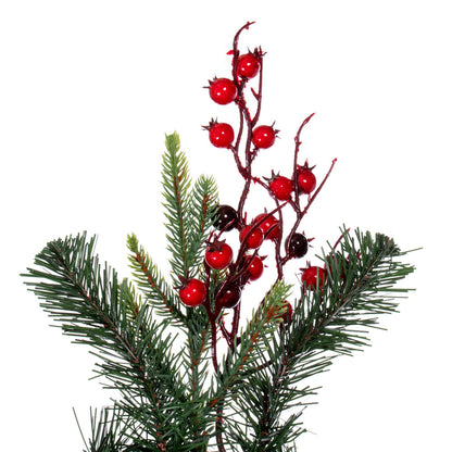 Vickerman 24" Berry Mixed Pine Cone Artificial Unlit Wreath.
