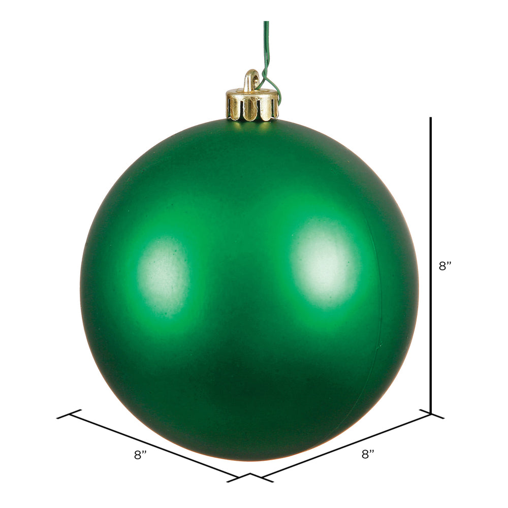 Vickerman 8" Green Matte Ball Ornament