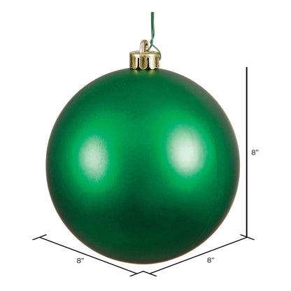 Vickerman 8" Green Matte Ball Ornament