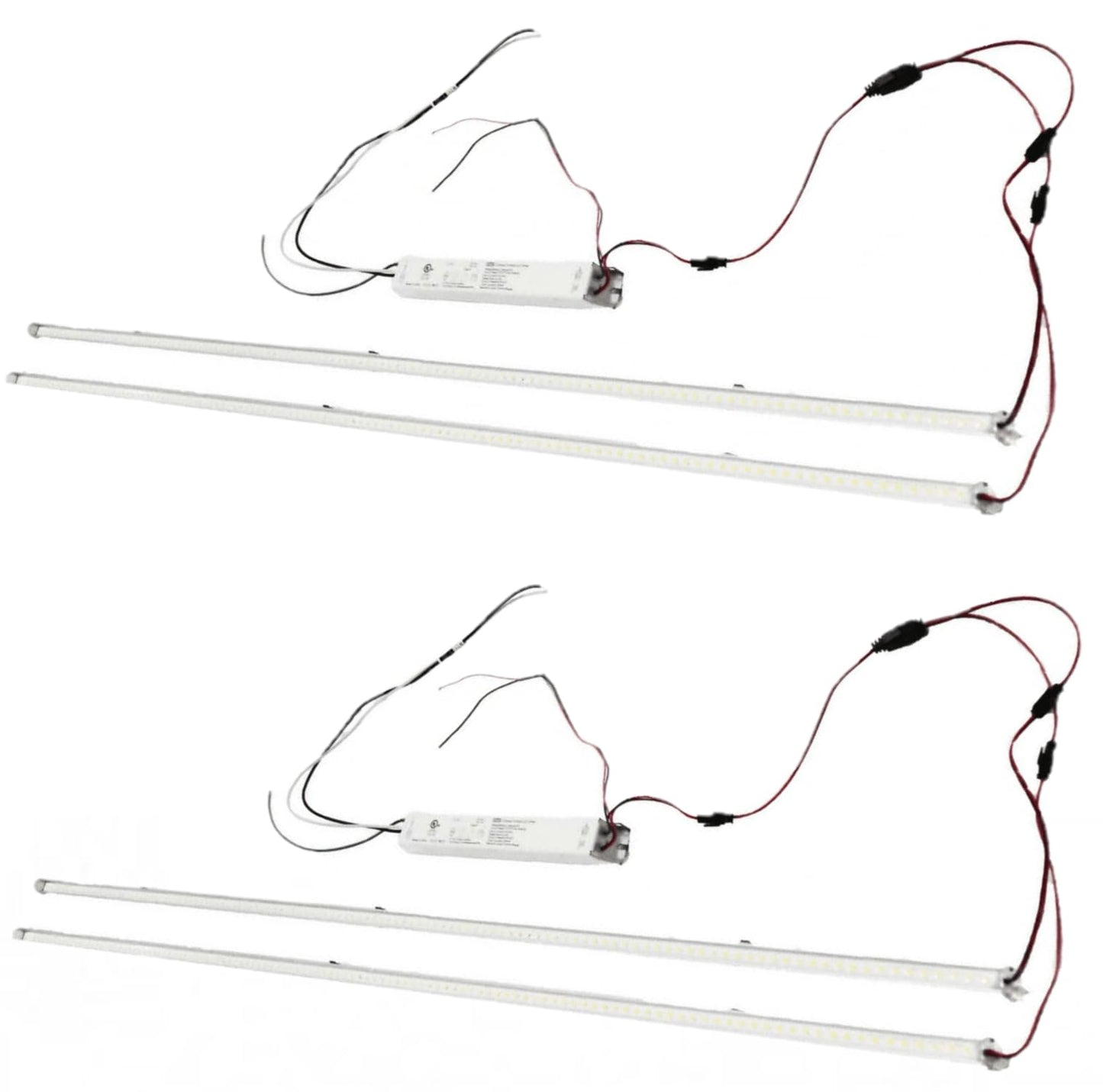 Damar- 2Ft Magnetic LED Troffer Retrofit Kit 30W 4500 Lumens 5000K Bright White Dimmable 110? Beam Angle 100-277V Pack of 2- Fluorescent Replacement Panel Strip Light Easy Install No Tools Required
