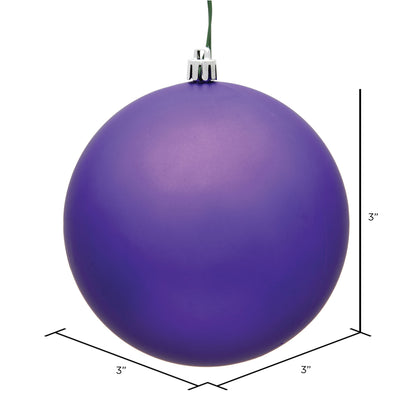 Vickerman 3" Purple Matte Ball Ornament 32 per Box