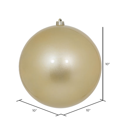 Vickerman 10" Champagne Candy Ball Ornament