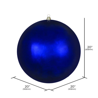 Vickerman 20" Giant Shiny Midnight Blue Ball Christmas Ornament UV Resistant