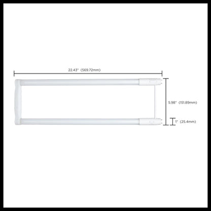 Satco 11.5/13/15 Wattage Selectable T8 U-Bend LED; 30K/35K/40K/50K/65K CCT Selectable; 6-Inch; Frost Finish; 120-277 Range Voltage