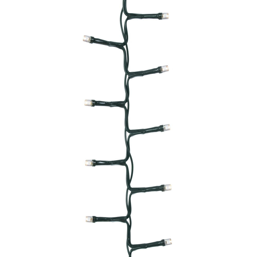 Vickerman 500Lt x 36' 8 Function Snake Light End Connecting Set with 5mm Wide Angle Warm White (2800-3000KR) LED Lights and Green Wire, Connect up to 2 Sets End to End. Includes an 8 Function Remote Control. Has a 9' Lead Wire Power Cord with ETL Approved