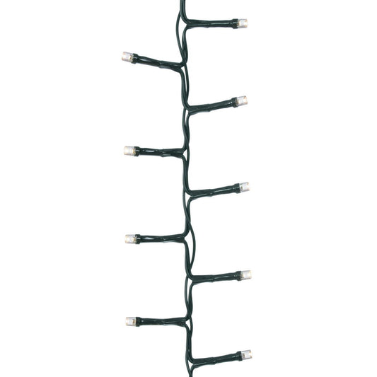 Vickerman 500Lt x 36' 8 Function Snake Light End Connecting Set with 5mm Wide Angle Warm White (2800-3000KR) LED Lights and Green Wire, Connect up to 2 Sets End to End. Includes an 8 Function Remote Control. Has a 9' Lead Wire Power Cord with ETL Approved