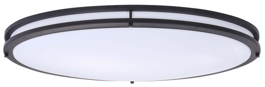 ASD Lighting LED Double Ring Flushmount Oval 32inch 50W 120V Triac 2700/3000/3500/4000/5000K Black ETL