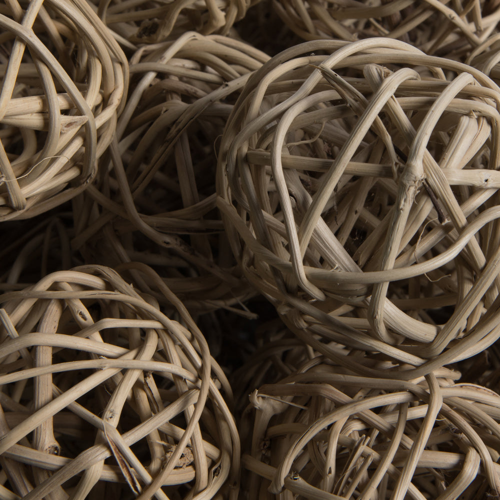 Vickerman Natural Botanicals 2.4" Lata Ball Natural White. Includes 50 Pieces per Pack