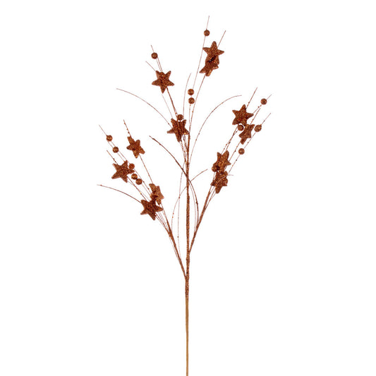 Vickerman 33" Copper Star and Ball Glitter Spray 6 per bag.