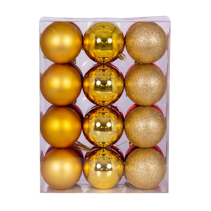 Vickerman 3" Gold Red and Silver Ornament Assortment 24 per box.