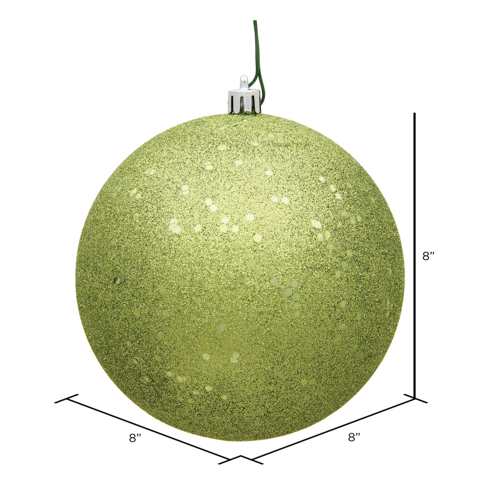 Vickerman 8" Lime Sequin Ball Ornament