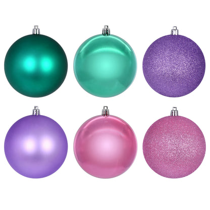 Vickerman 3" Pink Teal and Lavender Ornament Assortment 12 per box.