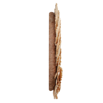 Vickerman Natural Botanicals 24" Bleached Palm Spear Wreath. This wreath measures 24 inches in diameter. It features bleached palm spear leaves on a coco fiber base. This is a dried and preserved natural product.