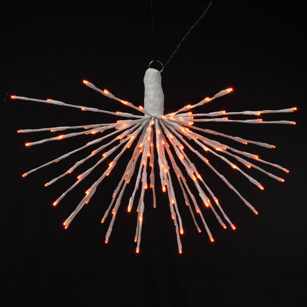 Vickerman 160Lt x 24" White Starburst Orange 5mm LED Lights.