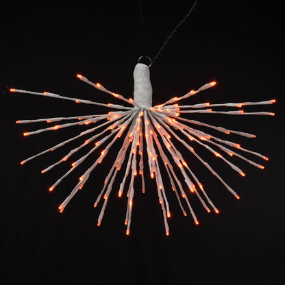 Vickerman 160Lt x 24" White Starburst Orange 5mm LED Lights.