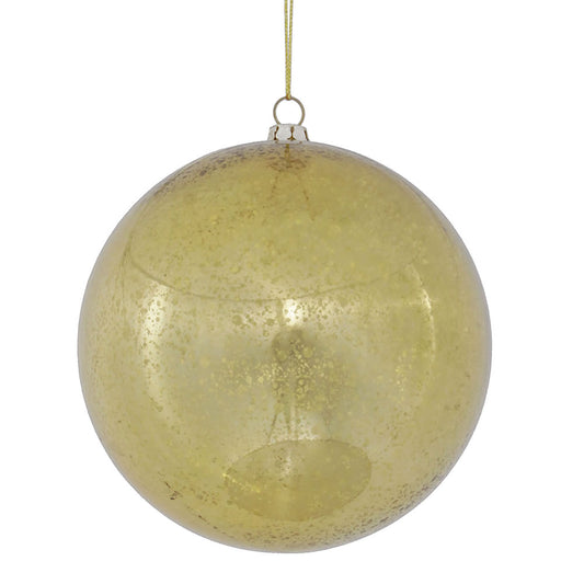 Vickerman 4.75" Gold Shiny Mercury Ball Ornament 4 per Bag