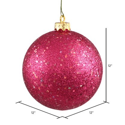 Vickerman 12" Wine Sequin Ball Ornament