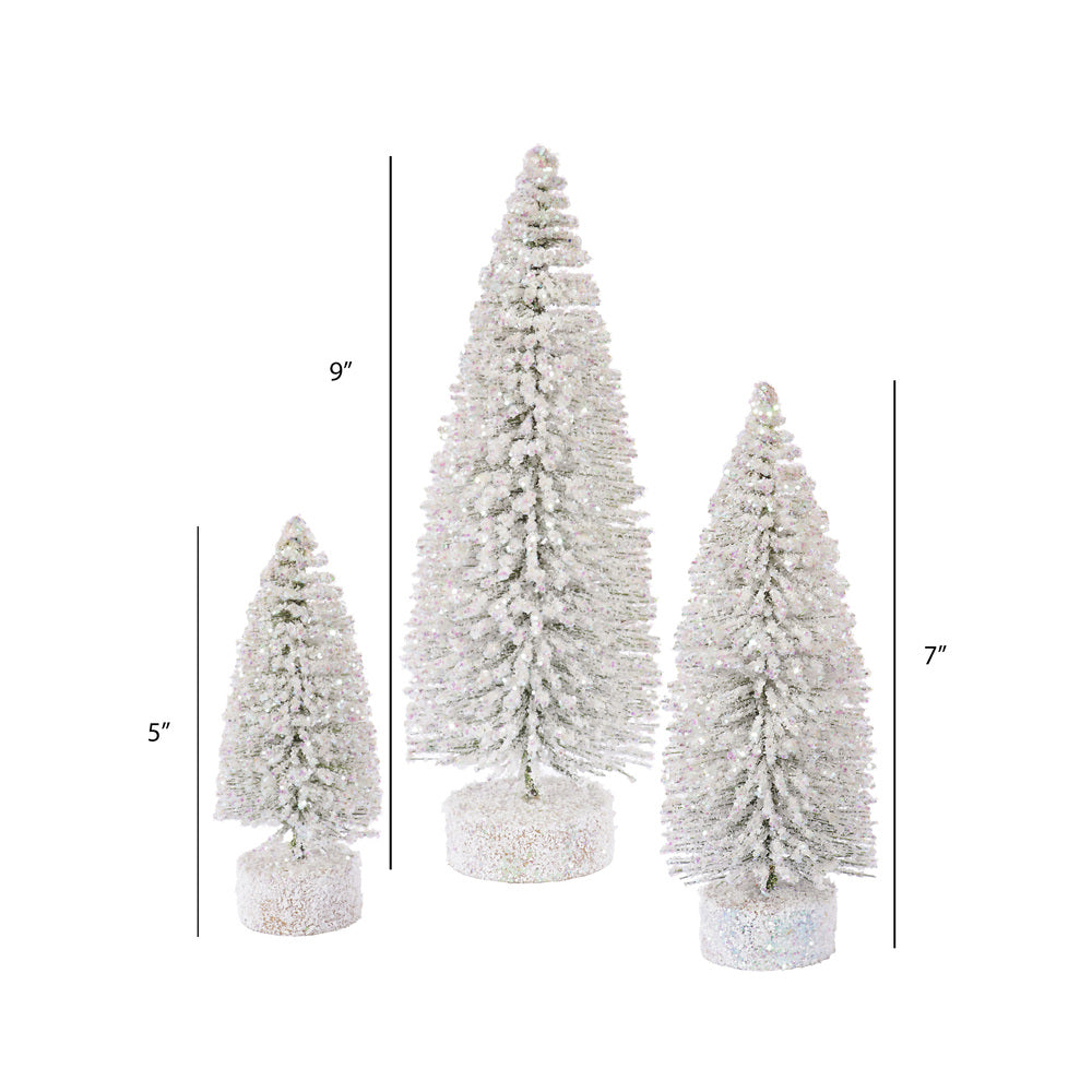 Vickerman 5"/7"/9" White Snow Oval Artificial Christmas Tree Unlit