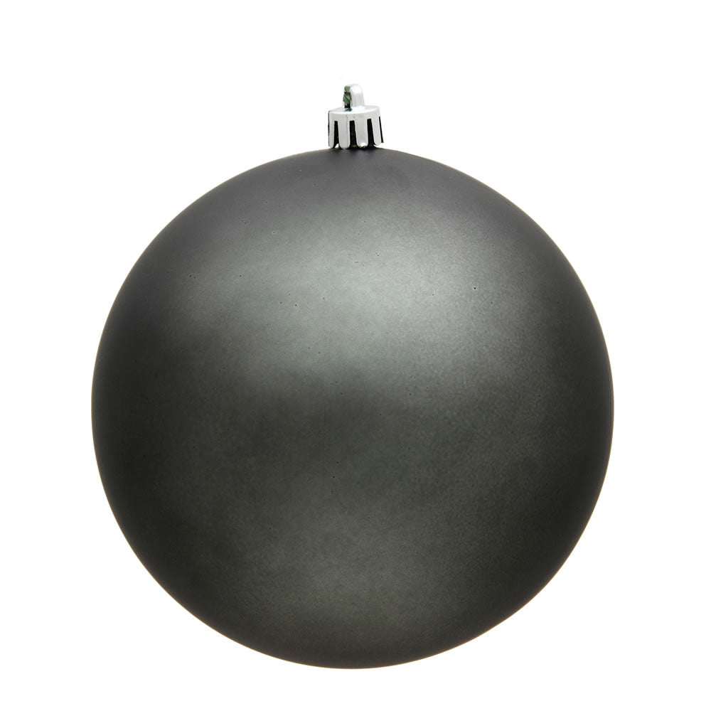 Vickerman 4" Pewter Matte Ball Ornament 6 per Bag