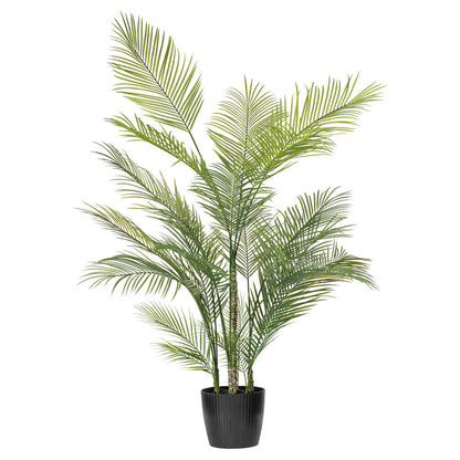 Vickerman 70.5" Green Areca Palm Plant. This is an artificial plant in a black plastic pot.