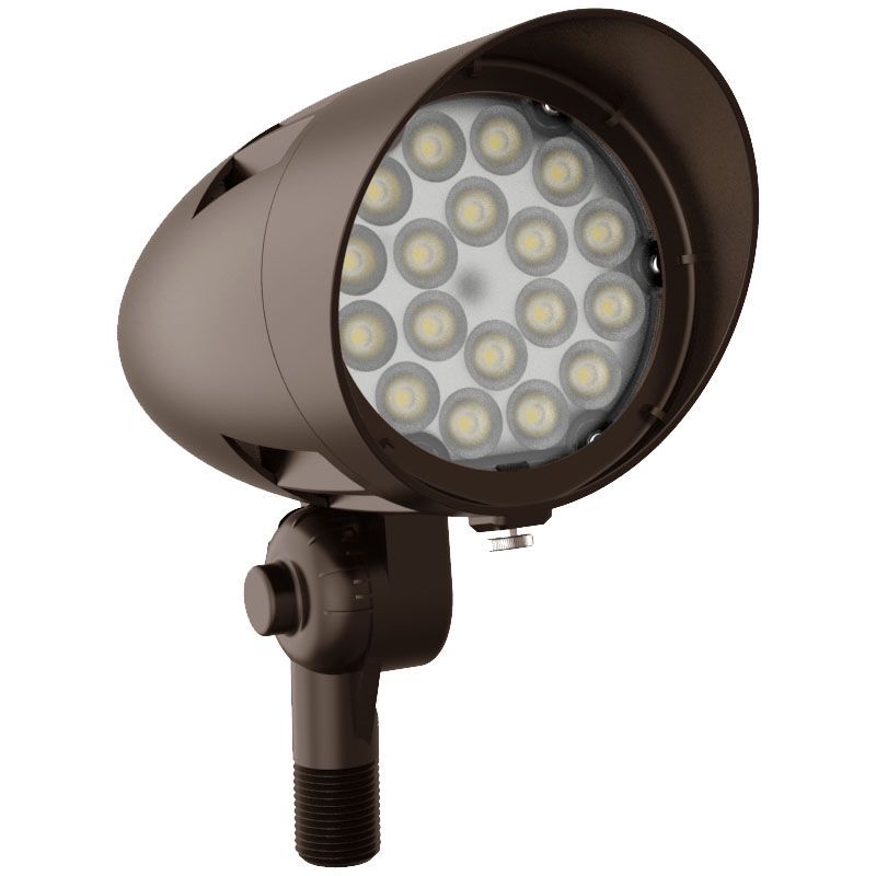 Westgate X-Gen Bullet 120-277V 10-30W Selectable, 40K 60-Degree, Bronze, Outdoor Lighting, 10W/20W/30W, 120 Lumens/W, 4000K, Bronze Finish, 0-10V