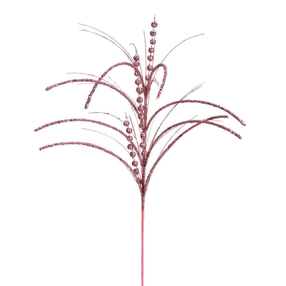 Vickerman 29" Pink Glitter Harvest Artificial Christmas Spray. Includes 6 sprays per pack.