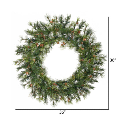 Vickerman 36" Mixed Country Pine Artificial Christmas Wreath Unlit