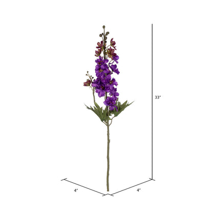 Vickerman 33" Artificial Purple Larkspur Spray. 3 Stems In A Bag.