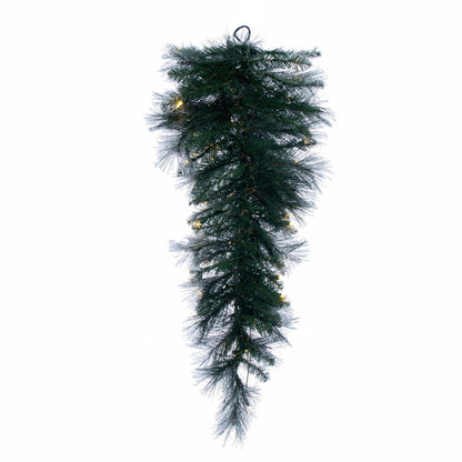Vickerman 36" Flocked Jackson Pine Artificial Pre-Lit TearDrop with 100 Warm White Lights and 100 PVC Tips