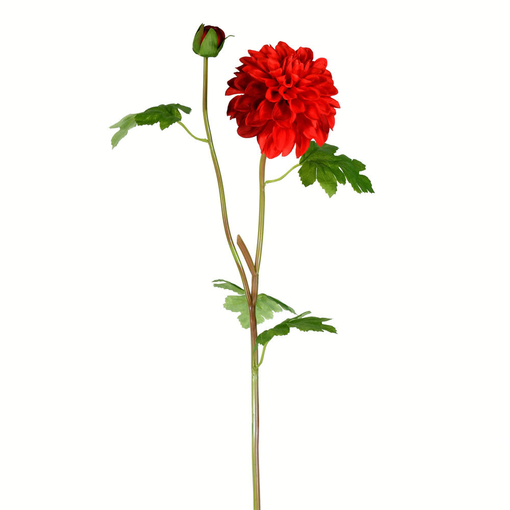 Vickerman 24" Artificial Red Dahlia Stem Set of 3