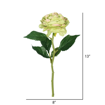 Vickerman 13" Artificial Green and Pink Peony Stem 6 per Bag
