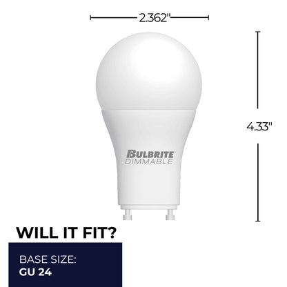 Bulbrite 774283 LED9A19/P60W/927/GU24/J/D/2/1P