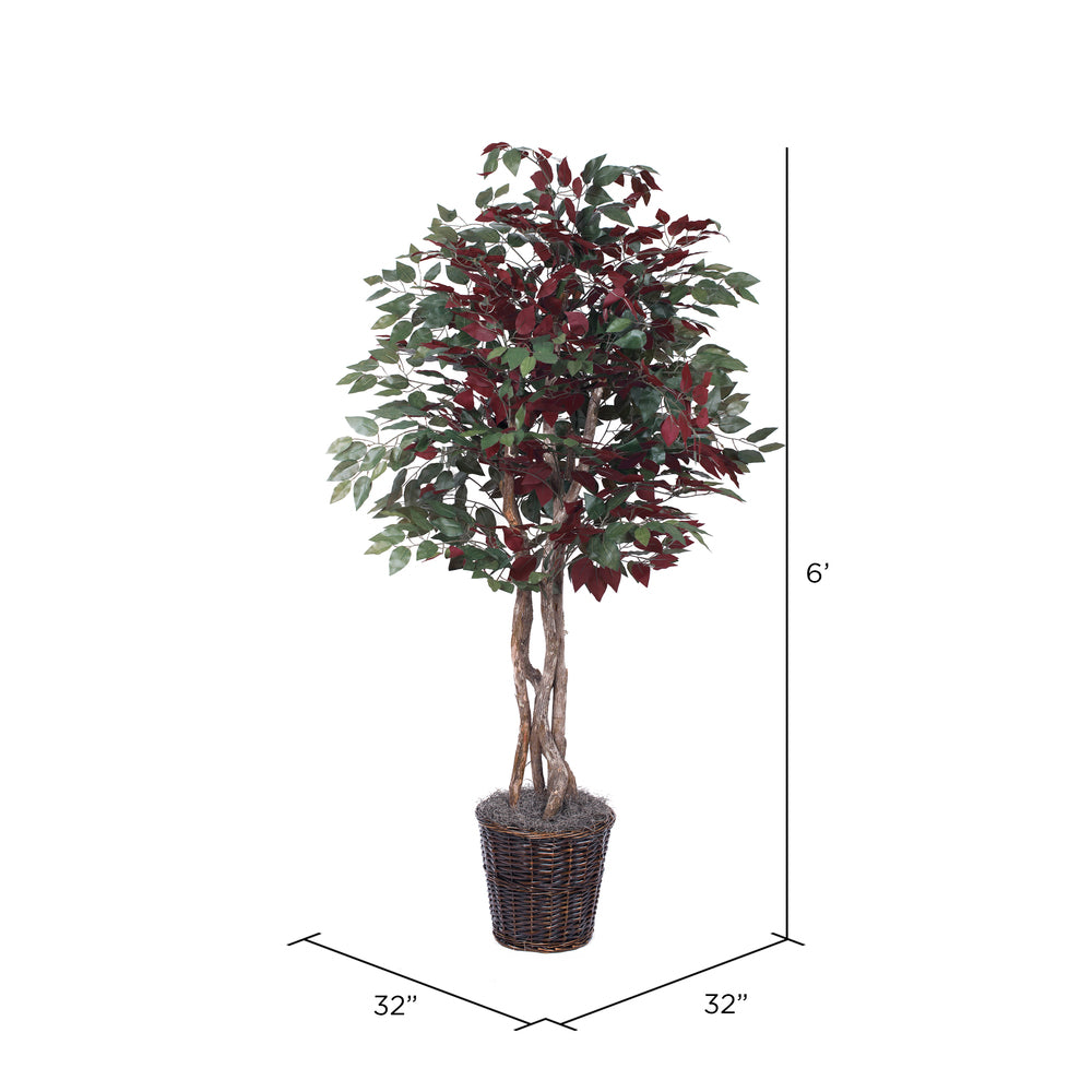 Vickerman 6' Artificial Capensia Executive Rattan Basket.