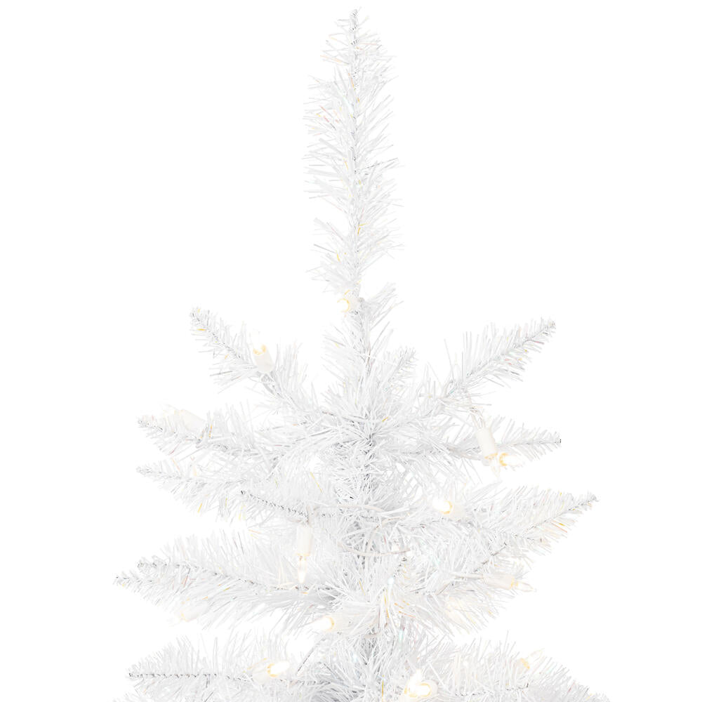 Vickerman 3.5' Sparkle White Spruce Artificial Christmas Tree Pure White LED Lights