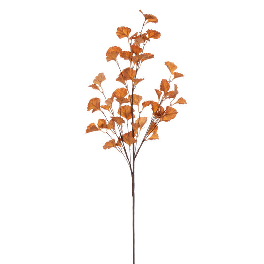 Vickerman 32" Orange Leaf Artificial Leaf Spray 4 per bag.