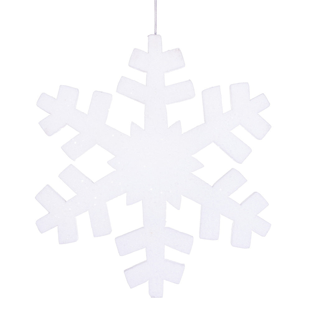 Vickerman 18" White Glitter Snowflake Christmas Ornament