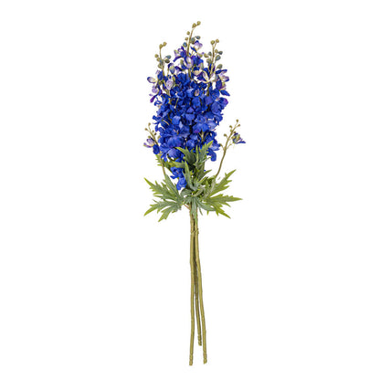 Vickerman 33" Artificial Cobalt Larkspur Spray. 3 Stems In A Bag.